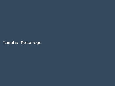 Yamaha Motorcycle 2019